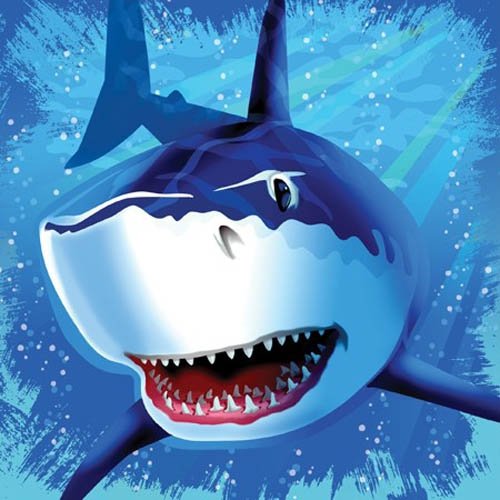 Shark Splash Lunch Napkins - party supplies australia