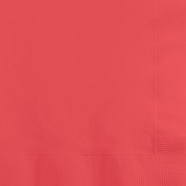 Coral Dinner Napkins - party supplies australia