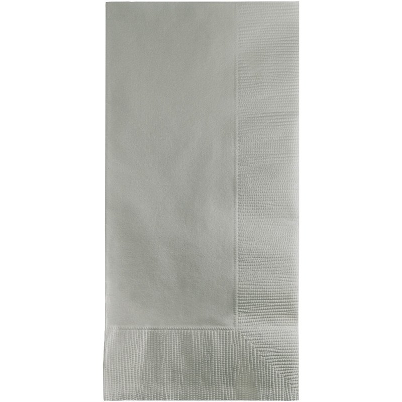 Shimmering Silver Dinner Napkins - party supplies australia