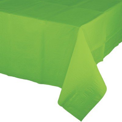 Fresh Lime Tablecover Tissue & Plastic Back 137cm x 274cm - party supplies australia