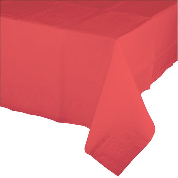 Coral Tablecover Plastic 137cm x 274cm - party supplies australia