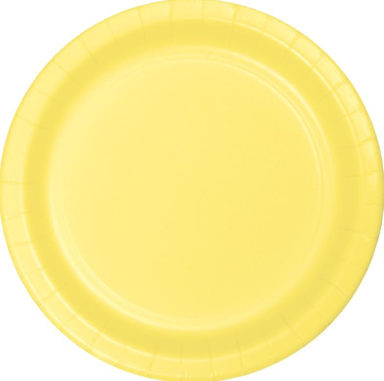 Mimosa Yellow Lunch Plates Paper 18cm - party supplies australia