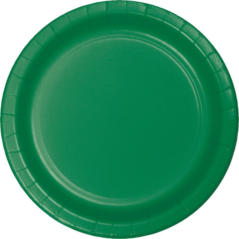 Emerald Green Lunch Plates Paper 18cm - party supplies australia