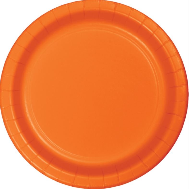 Sunkissed Orange Lunch Plates Paper 18cm - party supplies australia