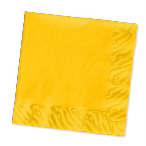 School Bus Yellow Beverage Napkins - party supplies australia