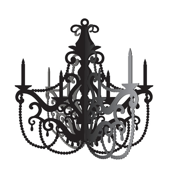 Party In Paris Hanging Chandelier 41cm x 42cm - party supplies australia