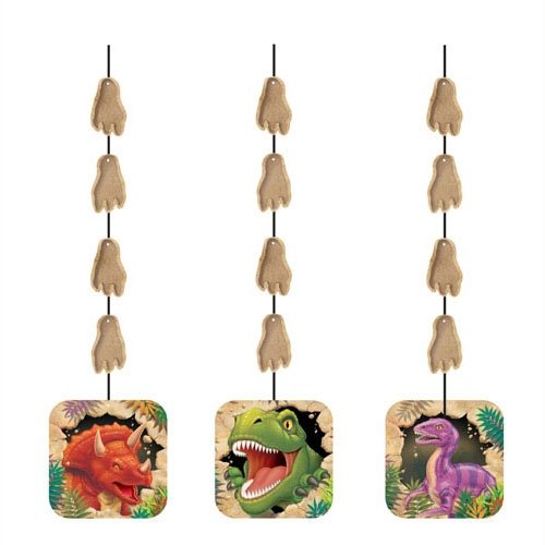Dino Blast Hanging String Cutouts 91cm - party supplies australia