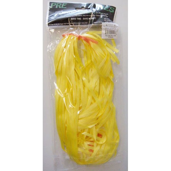 Pre-Tied Ribbons Yellow with Round Clips - party supplies australia