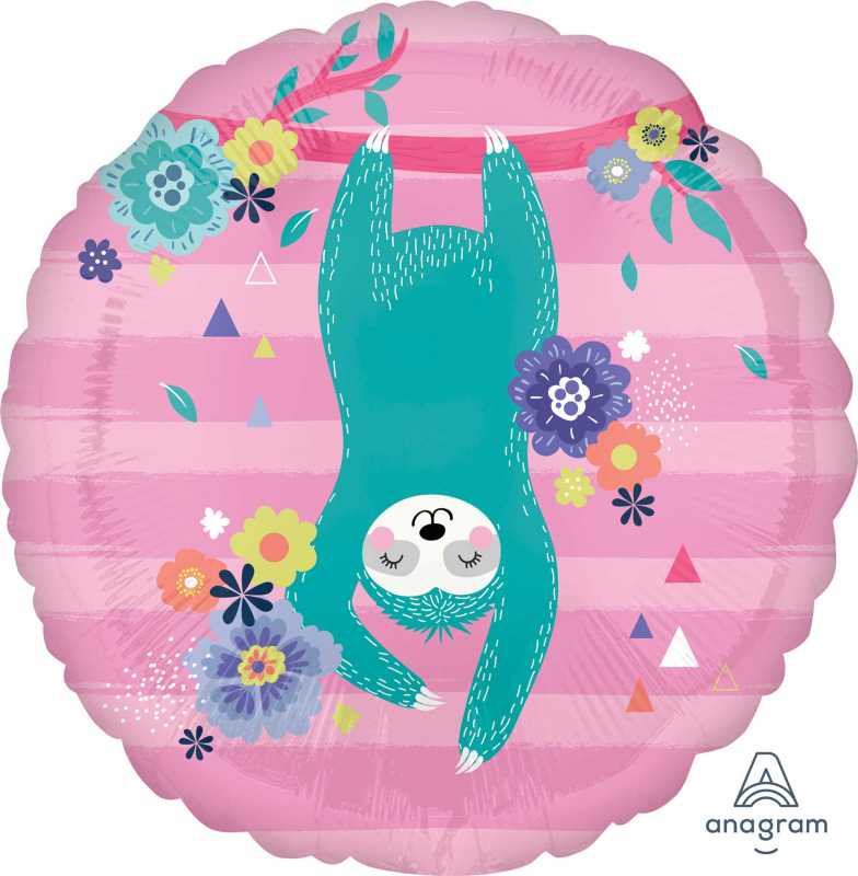 sloth-party-supplies-45cm-round-foil-balloon