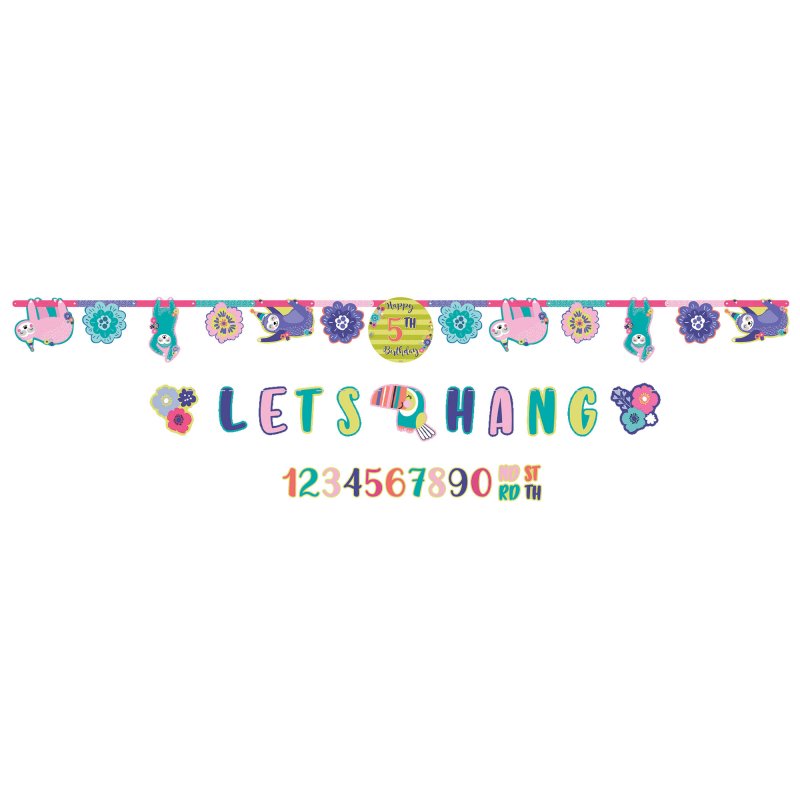sloth-party-supplies-banner